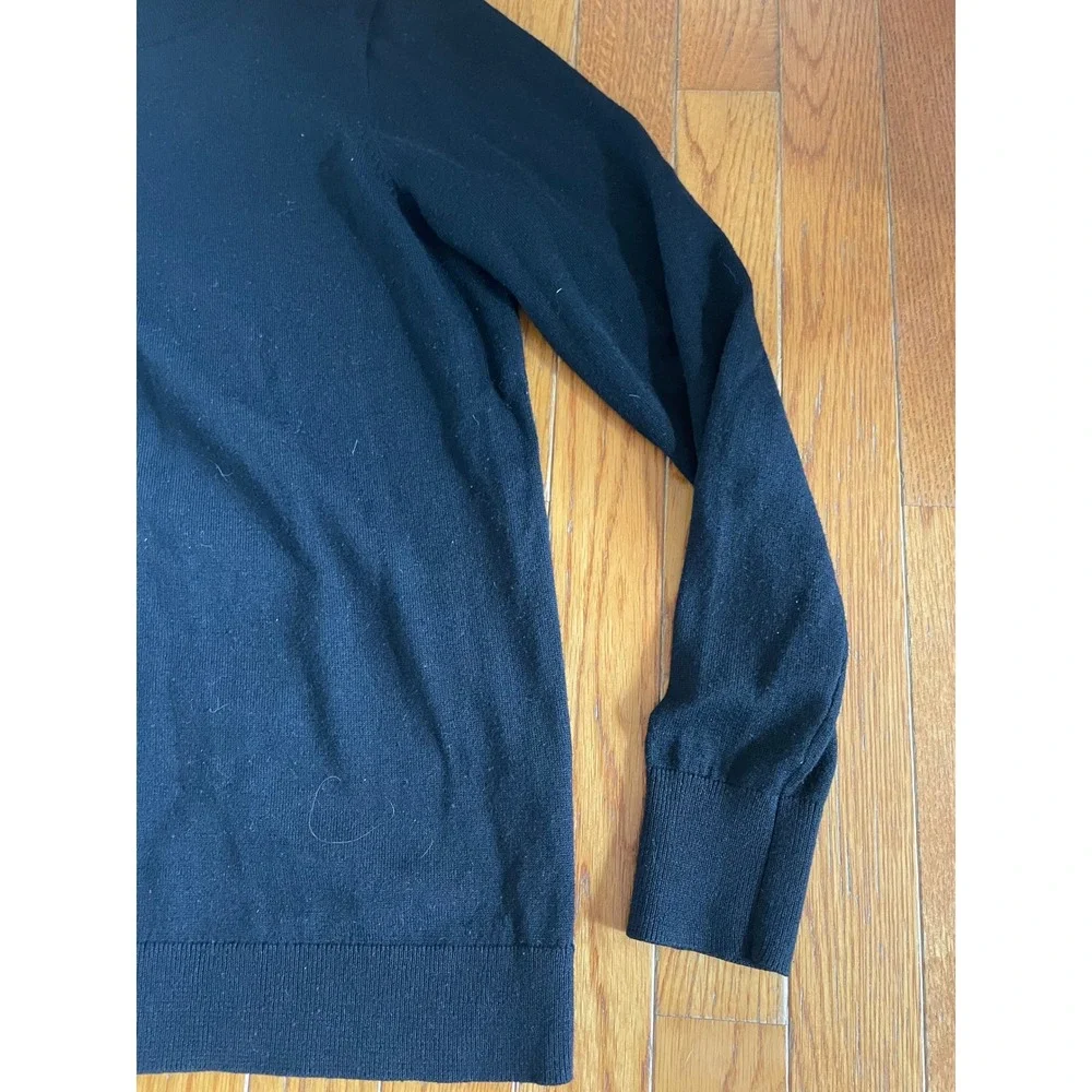 LOFT Sweater‎ Womens Small Black Wool Viscose Nylon Blend Turtleneck Open Back